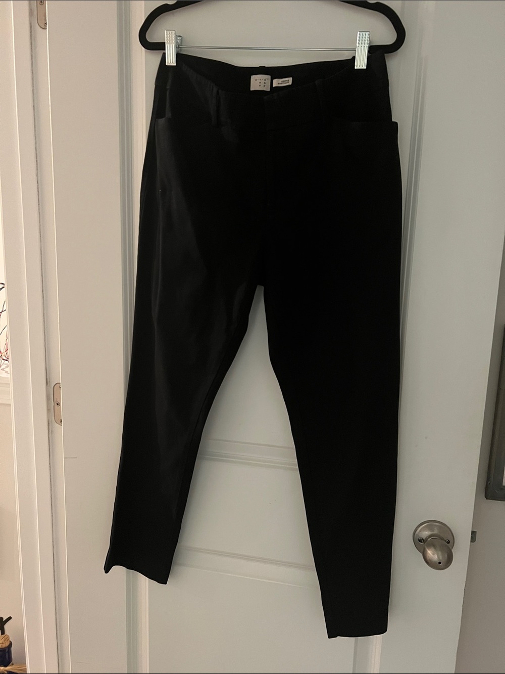 a new day Black Pull-On Tapered Chinos with Front Pockets